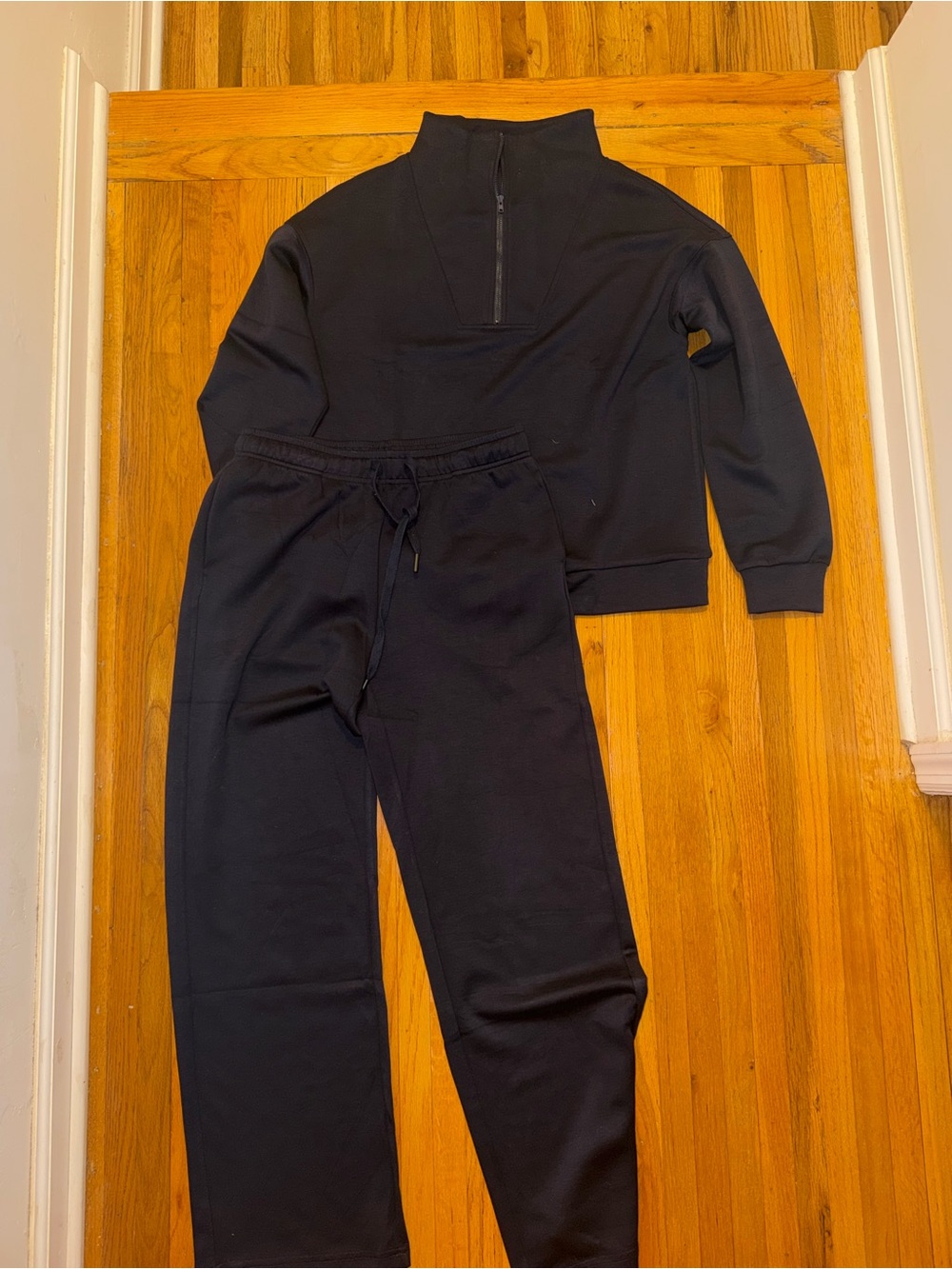 Dark navy Women's pinspark matching set